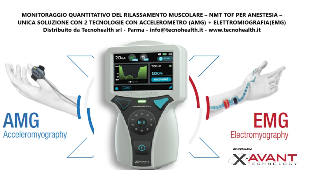 Monitoraggio Rilassamento Muscolare TOF Anestesia con AMG accelerometro e EMG